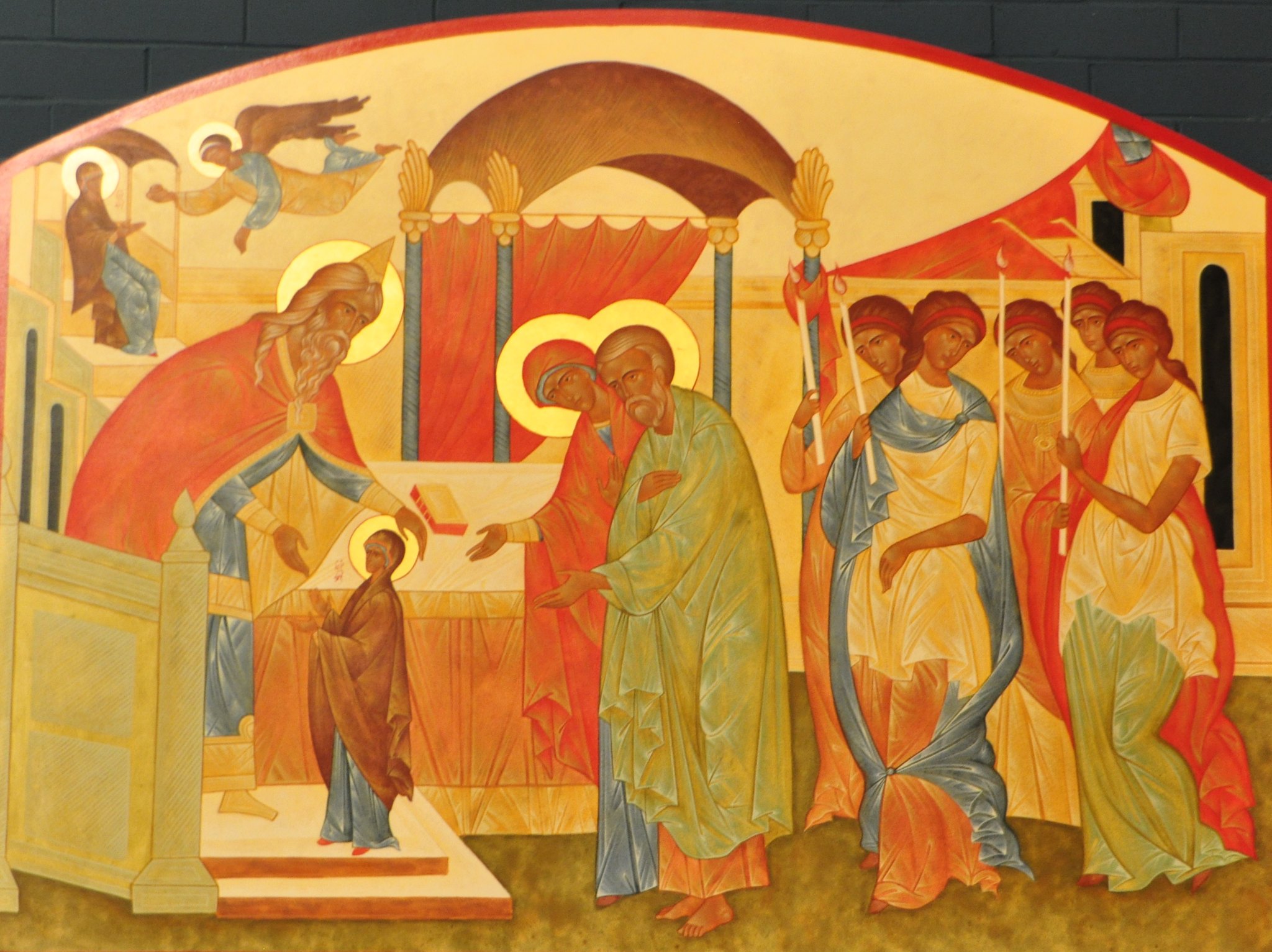 Введение во храм что нельзя делать. Плакат Введение во храм. Entry of the Theotokos. Presentation into Temple Mary icon.